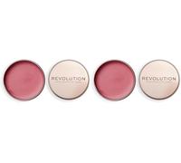 Makeup Revolution London, Baume Glow, baume multi-usages pour les joues et les lèvres, fini rosé, rose, 32g (Lot de 2)