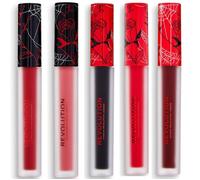 Makeup Revolution - Lot de 5 Rouge à Lèvres Liquides Vinyl - Nightmare/Bewitched /Horror/Haunted/Scream -