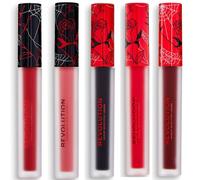 Makeup Revolution - Lot De 5 Rouge À Lèvres Liquides Vinyl - Nightmare/Bewitched /Horror/Haunted/Scream -