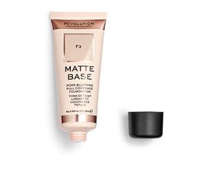 Makeup Revolution, Matte Base, Fond de Teint, F3, 28ml