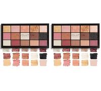Makeup Revolution, Palette d'ombres à paupières Reloaded, Affection, 15 nuances, 16.5g (Lot de 2)