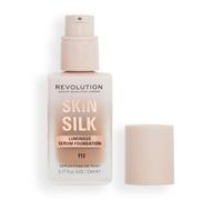 Makeup Revolution, Skin Silk Serum Foundation, Light to Medium Coverage, Contains Hyaluronic Acid, F12, 23ml