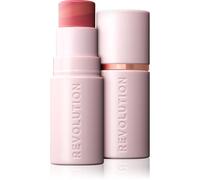 Revolution Skin Silk Blush Stick - Couleur modulable pour joues, yeux et lèvres - Formule crème à poudre - Vegan & Cruelty-Free - Peachy Pink - 4,5 g
