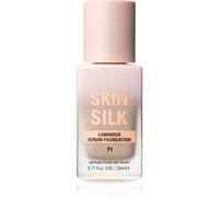 Makeup Revolution, Skin Silk Serum Foundation, Light to Medium Coverage, Contains Hyaluronic Acid, F1, 23ml