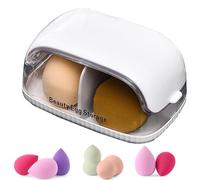 Makeup Sponge Case, Portable Dustproof Storage 5.91x3.74x2.95inch Cosmetic Egg Storage Box, Multifunctional Beauty Tools Organizer, Travel Friendly Daily Use for Travel