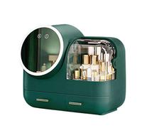 Makeup Storage Box Cosmetic Storage Drawer with Lid Portable Cosmetic Storage Box Women's Dustproof and Waterproof Box Modern Jewelr-Green-b