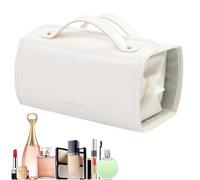 Makeup Storage Organizer | Roll-Up Makeup Bag | Portable Toiletry Bag | Waterproof Cosmetics Organizer | Travel Makeup Storage Cosmetics Bag Compartments for Traveling Women Men, Makeup Organizer
