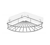 makeups58 Étagère de Douche adhésive Organisateur de Stockage de Salle de Bain en Acier Inoxydable Pas de Forage étagère d'angle Salle de Bain Salle de Bain Porte-shampoing Rack-Silver_1pc