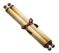 Makevivi 1 rouleau de papier vierge avec tiges en bois, pour liste coquine ou belle, écriture, vœux de mariage, invitation, lettre d'amour, accessoire de cosplay, Renaissance, 18 x 80 cm (style 2)