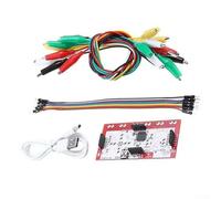 Makey Kit de carte de commande principale compatible avec coque en ABS DC 5 V entrée câble de données mini USB et pinces crocodiles (ensemble complet)