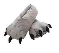 MAKFORT Adulte Unisexe Velours Griffe De La Patte Animale Chaud Chausson Chaussure Vert nouveauté Monster Pince Pantoufles Idéal Cadeau Noël Automne/Hiver…