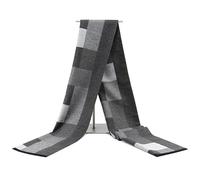 MAKFORT Écharpe pour homme Hiver Chaud Épais Classique Moderne Imitation Cachemire Écharpe pour Homme 180 x 30 cm, Treillis sergé gris, 180*30 cm