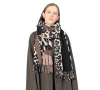 MAKFORT Écharpe XXL pour femme classique à rayures pour l'automne, l'hiver, chaude et super longue étole pour femme avec pompons