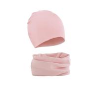 MAKFORT Ensemble Bonnet et Tour de Cou d'Hiver pour Enfant Chaud Coton Beanie Chapeau et Écharpe Kit Élastique pour Naissance Bébé Fille Garçon