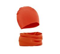 MAKFORT Ensemble Bonnet et Tour de Cou d'Hiver pour Enfant Chaud Coton Beanie Chapeau et Écharpe Kit Élastique pour Naissance Bébé Fille Garçon