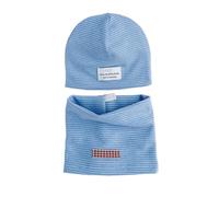 MAKFORT Ensemble Bonnet et Tour de Cou d'Hiver pour Enfant Chaud Coton Beanie Chapeau et Écharpe Kit Élastique pour Naissance Bébé Fille Garçon
