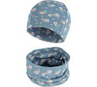 MAKFORT Ensemble Bonnet et Tour de Cou d'hiver pour Enfant Chaud Coton Beanie Chapeau et Écharpe Kit Élastique pour Naissance Bébé Fille Garçon