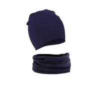 MAKFORT Ensemble Bonnet et Tour de Cou d'Hiver pour Enfant Chaud Coton Beanie Chapeau et Écharpe Kit Élastique pour Naissance Bébé Fille Garçon