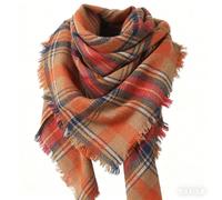 MAKFORT Femme Écharpe Grand Plaid en Laine Acrylique Foulard Long Chaude Vogue en Automne/Hiver Cape Souple Confortable