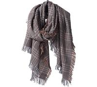 MAKFORT Femme Écharpe Grand Plaid en Laine Acrylique Foulard Long Chaude Vogue en Automne/Hiver Cape Souple Confortable