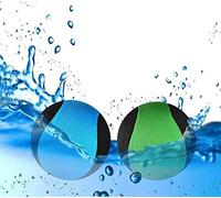 MAKFORT Lot de 2 balles rebondissantes pour piscine et surf (bleu + vert)