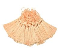 Makhry 100pcs 13cm/5 Pouces Glands Soyeux pour Bijoux Boucle d'oreille (Beige Rouge)