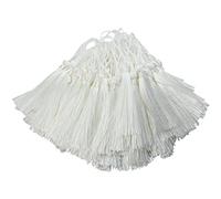 Makhry 100pcs 13cm / 5 Pouces Silky Floss Signet avec Boucle de Cordon de 2 Pouces et Petit Noeud Chinois pour la Fabrication de Bijoux, Souvenirs, Signets, Accessoire de Bricolage Artisanal