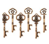 Makhry Mélangé 20 Extra Grands Ouvre-Bouteille de Forme Clés Clés Squelette en Antique Cuivre Faveur de Fête de Mariage - 2 Styles, 20 Ouvre-Clés (cuivre Antique)
