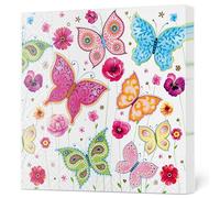 Maki Lot de 20 serviettes en papier de soie 3 plis pour découpage, déjeuner, 33 x 33 cm (papillons)