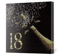 Maki Lot de 20 serviettes en papier de soie 3 plis pour fête d'anniversaire - 33 x 33 cm (18e champagne doré)