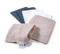 MAKIAN - Gant de Toilette Bebe (Lot de 6 Pièces) - Debarbouillette Bebe 15x20 cm, Coton Mousseline 100% Certifié OekoTex Standard 100 - Graphit, Greige, Blanc