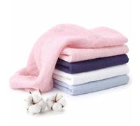 MAKIAN Langes Bébé 30x30 cm - Lot de 4 Langes Coton Bébé 100% Coton Oeko-TEX Standard 100 - Tissus de Gaze Absorbants - Bavoirs d’Épaule, Lingettes Lavables et Carrés Mousseline - Lilas/Rose Poudré