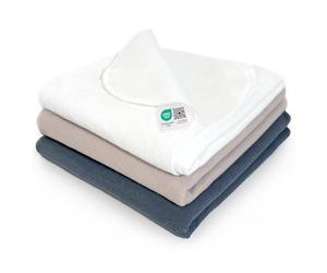 MAKIAN Langes Coton Bébé en Molleton - Lot de 3 x Lange Bebe 80x80 cm 100% Coton, Testé Contre Substances Nocives, Oeko Tex Standard 100 - Gris, Beige, Blanc