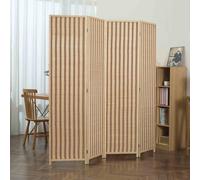 Makika Cloison de séparation en bois / bambou Pliable - Naturel Marron