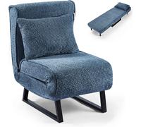 Makika Fauteuil-lit Canapé-lit Lea pliable - Boucle en bleu