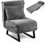 Makika Fauteuil-lit Canapé-lit Lea pliable - Boucle en Gris