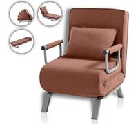 Makika Fauteuil-lit Canapé-lit Ted pliable en marron