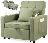 Makika fauteuil-lit chaise-longue Tommy pliable en vert