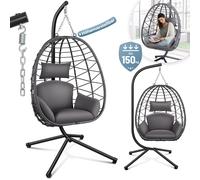 Makika Fauteuil Suspendu Corbeille Suspendue Polyrattan Chaise Suspendue Panier