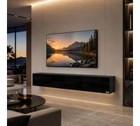 Makika Meuble TV Lowboard Moderne Table TV Télévision Salon Porte Brillante