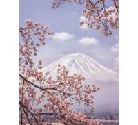 Makiko Samejima - Impression sur toile "Mont Fuji", fleurs de cerisier PM6260 (50 cm x 40 cm) (Rose/Blanc)