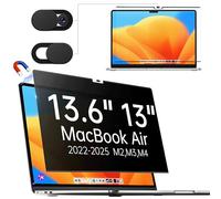 Makinda Filtre de confidentialité magnétique pour Apple MacBook Air 13.6/13 (2022-2025 M2、M3、M4), filtre d'intimité amovible, anti-éblouissement, lumière bleue, film de confidentialité pour ordinateur