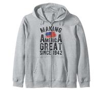 Making America Great Since 1942, Hommes et Femmes de 84 Ans Sweat à Capuche