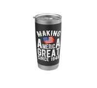 Making America Great Since 1946, hommes et femmes de 80 ans Gobelet isotherme en acier inoxydable double paroi