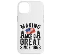 Making America Great Since 1963 Year Old Men Women Coque pour iPhone 14 Plus