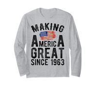 Making America Great Since 1963 Year Old Men Women Manche Longue