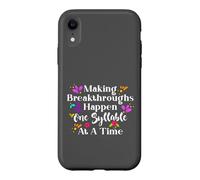 Making Breakthroughs One Syllable At A Time Speech Therapy Coque pour iPhone XR