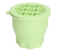 Making Brush Nettoyage Bowl Silicone Cosmetic Brush Nettoyer Mat avec séchage Rack Rack Pliable Space Sauvegarde Conception pour la maison Utilisation à la maison (Green)