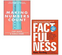 Making Numbers Count [Hardcover] By Chip Heath, Karla Starr & Factfulness By Hans Rosling 2 Books Collection Set