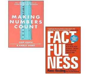 Making Numbers Count [Hardcover] By Chip Heath, Karla Starr & Factfulness By Hans Rosling 2 Books Collection Set
